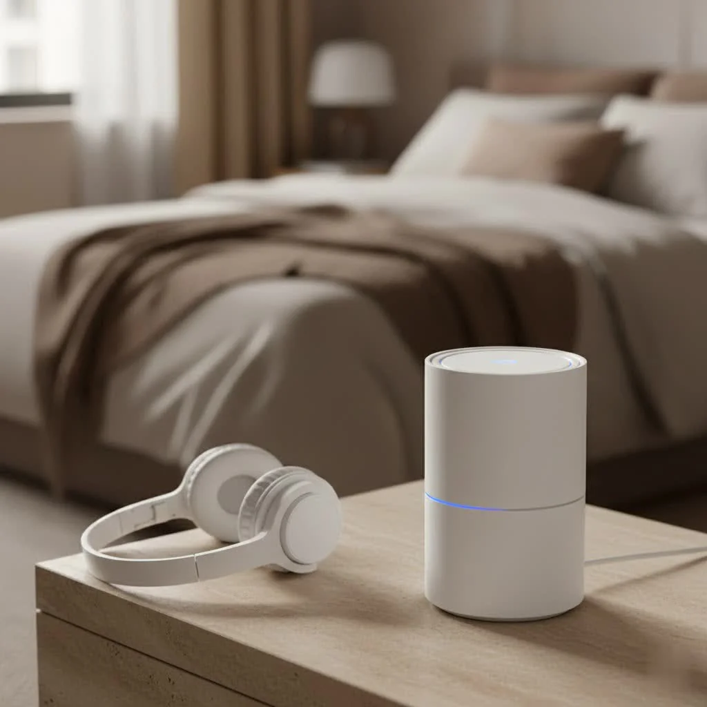 Modern WiFi router with multiple antennas and glowing lights