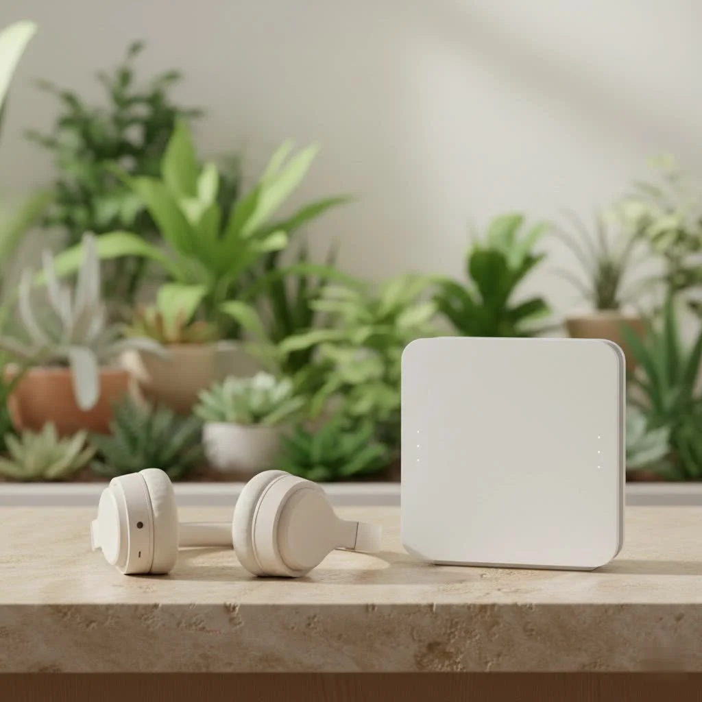 Modern WiFi 6 router with multiple antennas