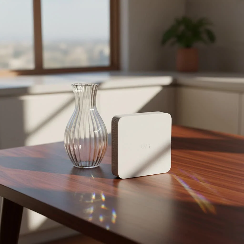 Modern WiFi router managing multiple connected devices